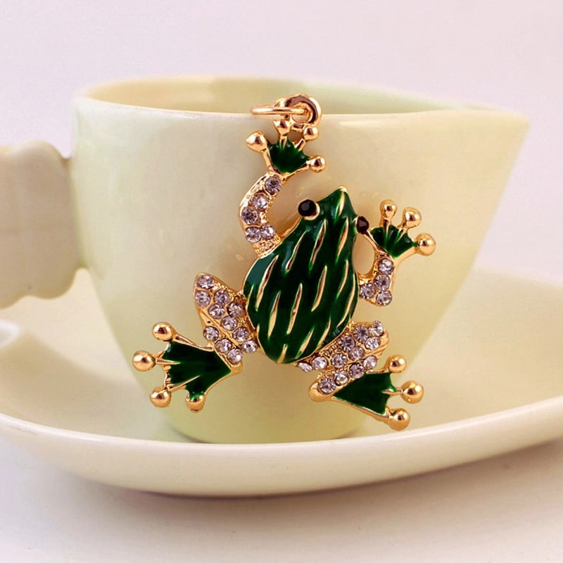 Minimalist Color Block Alloy Inlay Rhinestones Women’s Keychain