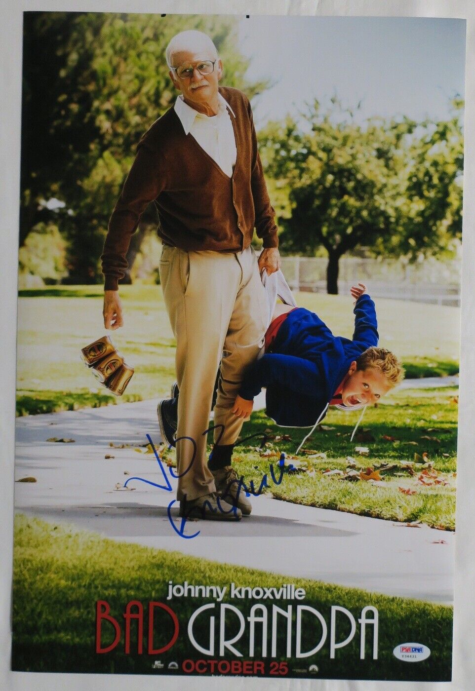 Johnny Knoxville Signed Bad Grandpa Autographed 12x18 Photo Poster painting PSA/DNA#Y34631