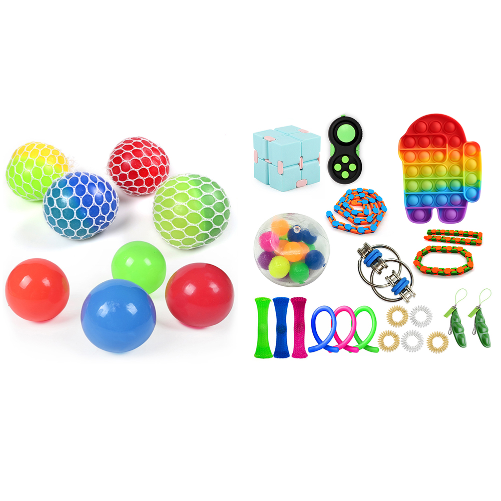 

1 Set Kids Adult Push Fidget Sensory Toy Soft Decompression Toy Puzzle Game, 501 Original