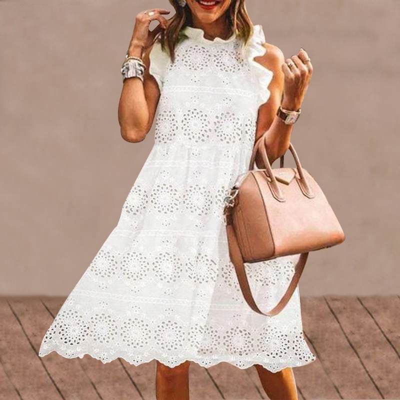 Casual Embroidered Mini Dress For Women MusePointer