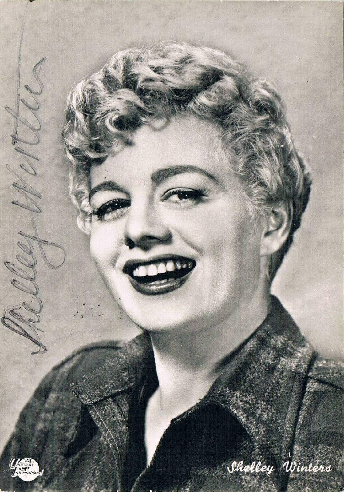 Shelley Winters 1920-2006 autograph signed postcard Photo Poster painting 4x6