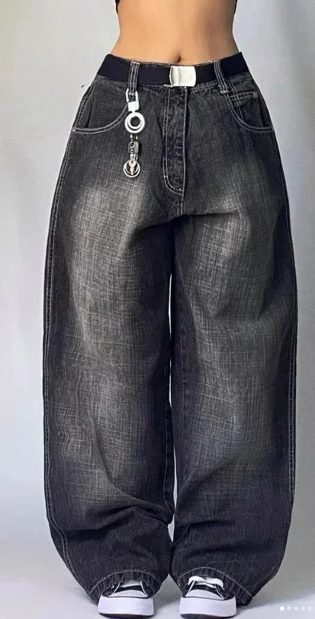 Y2K Gothic Straight Loose Pant