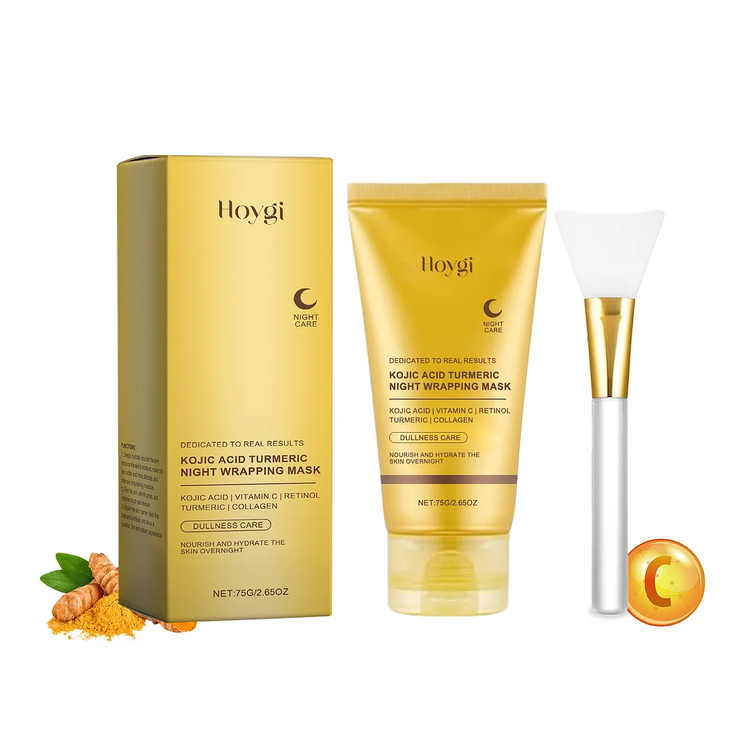 ⏰Kojic Acid Turmeric Night Wrapping Mask