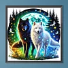 Diamond Painting-DIY Full Round Drill Wolf