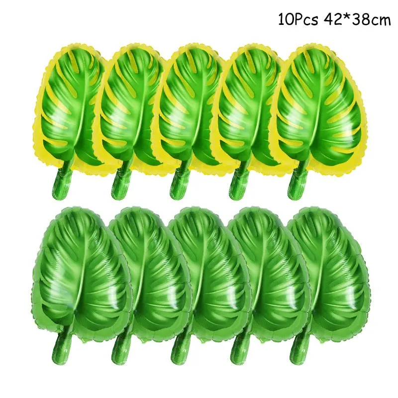Hawaiian Party Decorations Palm Leaves Bunting Banner Luau Flamingo Summer Tropical Party Decoration Jungle Safari Party Ballons