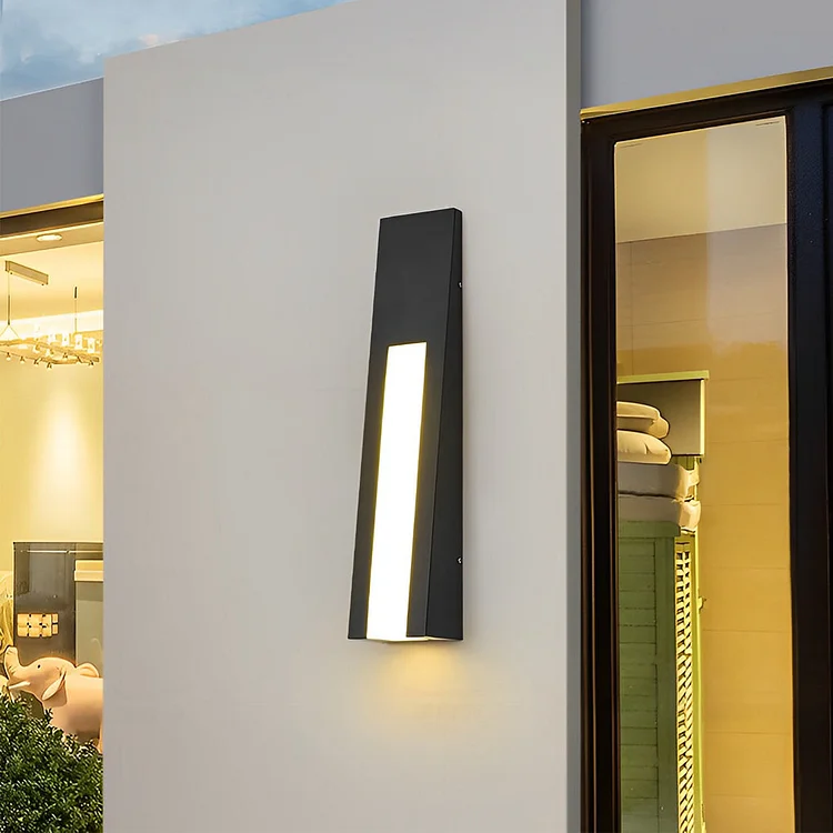 Minimalist LED Waterproof Black Modern Outdoor Wall Lamp Exterior Lights - Appledas