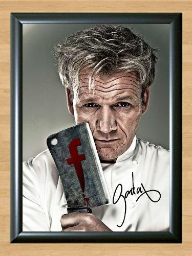 Gordon Ramsay F Word Hells Kitchen Chef Ramsey S4 Signed Autographed Photo Poster painting Poster Print Memorabilia A4 Size