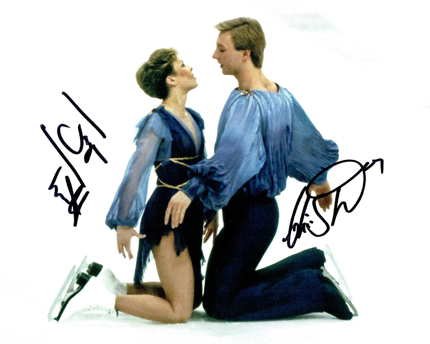 Jayne TORVILL & Christopher DEAN SIGNED Autograph 10x8 Photo Poster painting 4 AFTAL COA Skaters