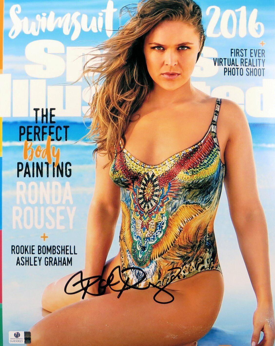 Ronda Rousey Signed Autographed 11X14 Photo Poster painting UFC SI Cover Print Sexy GV830623