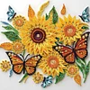 Sonnenblumenschmetterling - speziell geformte Diamantmalerei - 30*30cm