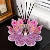 DIY Lotus Flower Diamond Painting Candle Holder Acrylic Three-Dimensional Aromatherapy Rack Home Decor Gift