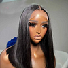 Bob Wigs 100% Human Hair Straight Wig 13x4 Full Lace Frontal Wig 16inches Black Hair Pre Plucked 