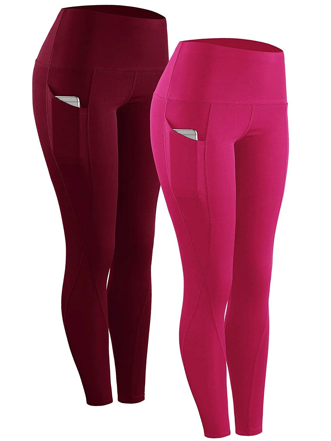 High Waist Running Workout Leggings for Yoga with Pockets