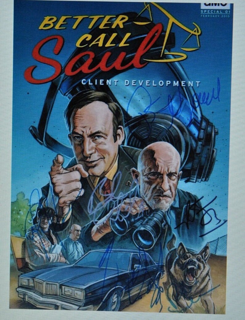 BETTER CALL SAUL Cast Signed Poster X6 Bob Odenkirk +5 11x 17 Breaking Bad wcoa