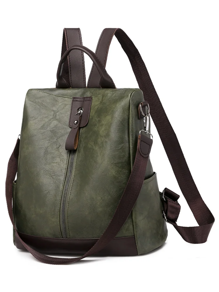 Soft Leather Utility Backpack/Shoulder Bag