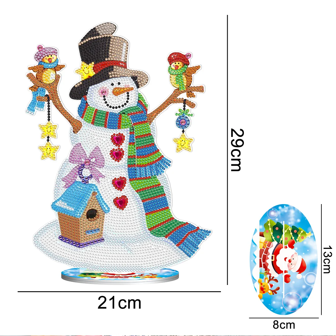 Christmas Diamond Painting Decoration Christmas Snowman (Single-Sided Special-Shaped Diamond)