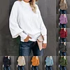 Women Long Sleeve Knitted Loose Fitting Sweater