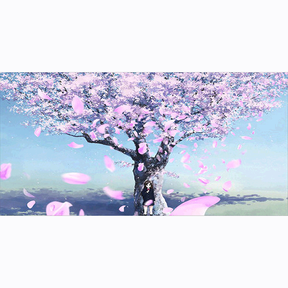 

85*45CM - Round Drill Diamond Painting - Cherry Blossoms, 501 Original