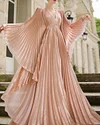 Chiffon Pleated Silk Blend Caftan
