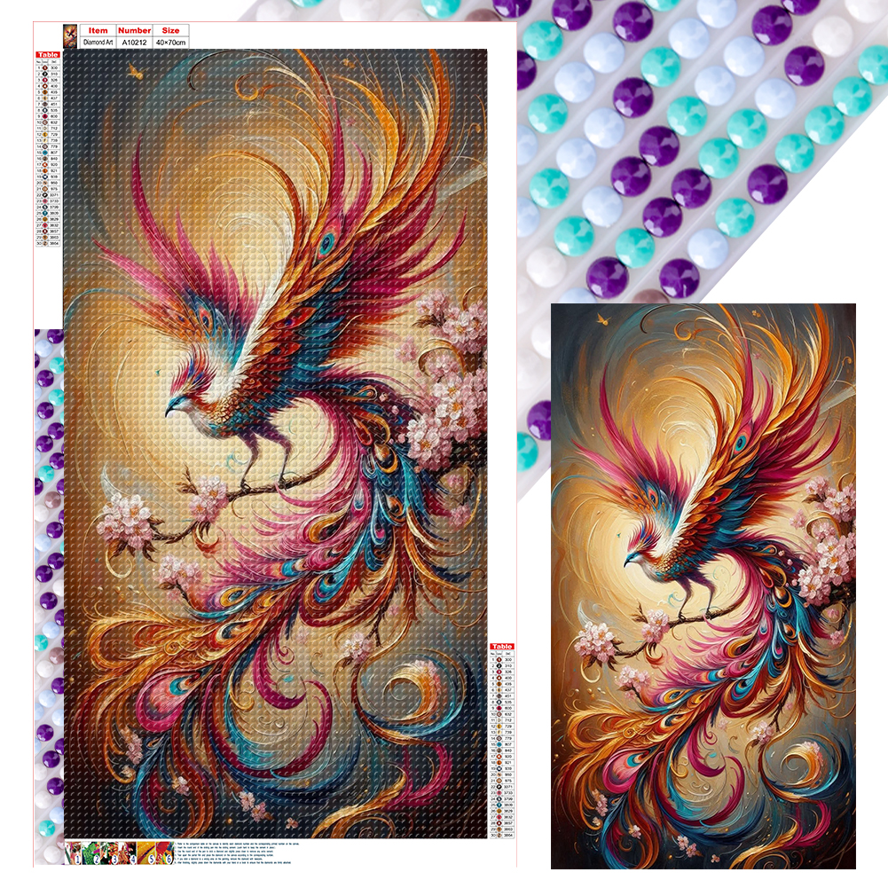Phoenix 40*70cm(canvas) full round drill diamond painting