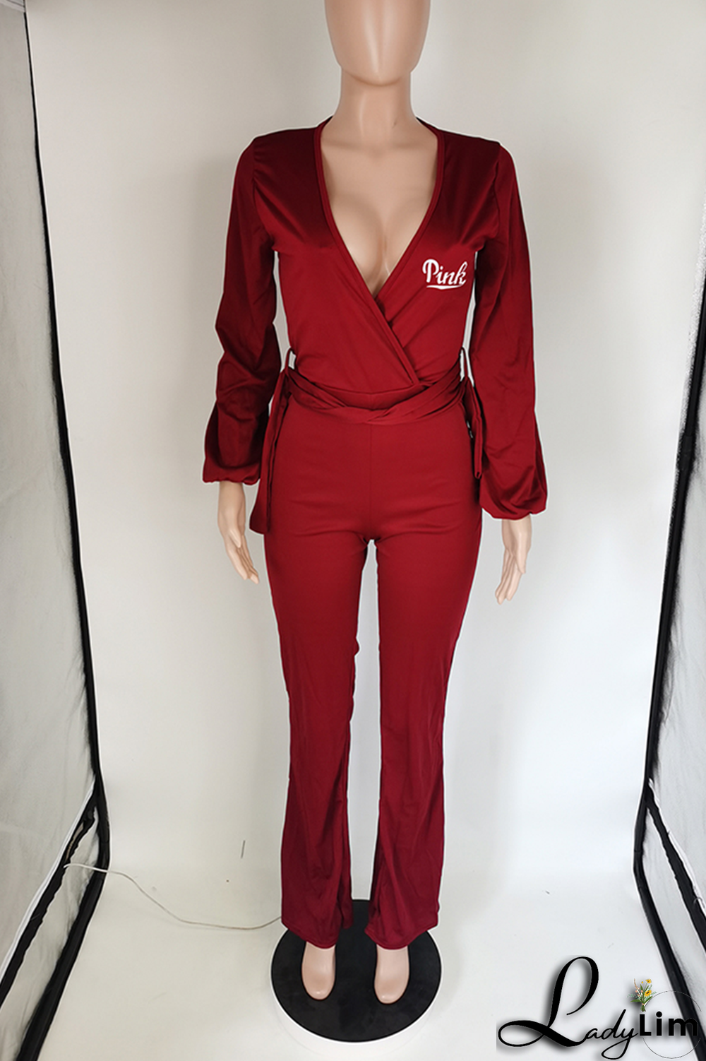 Army Green Casual Print Patchwork V Neck Skinny Jumpsuits