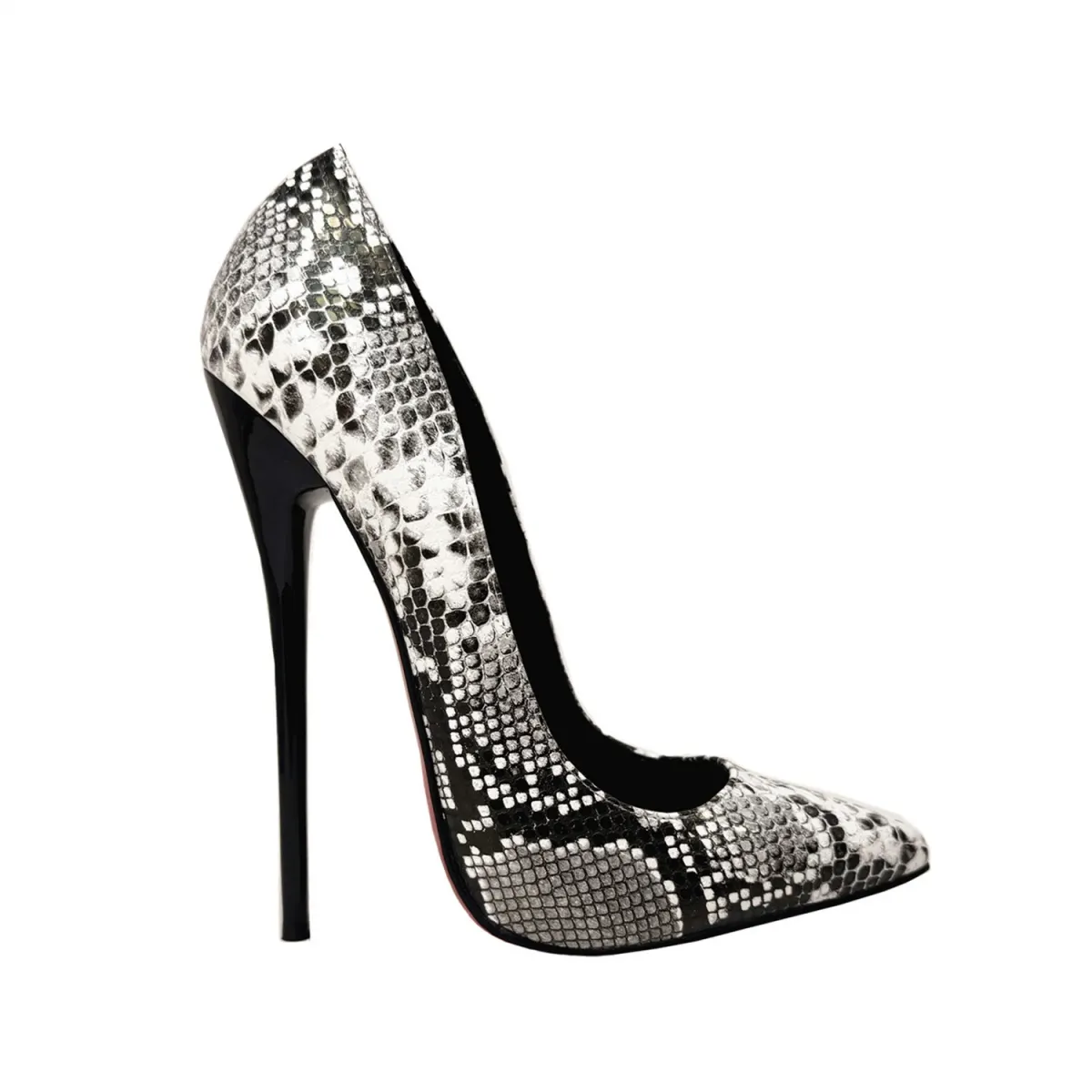 140mm/160mm Women Patent Cut Out Side High Heels Ultra Thin Stiletto Red Bottom Pointy Toe -MERUMOTE