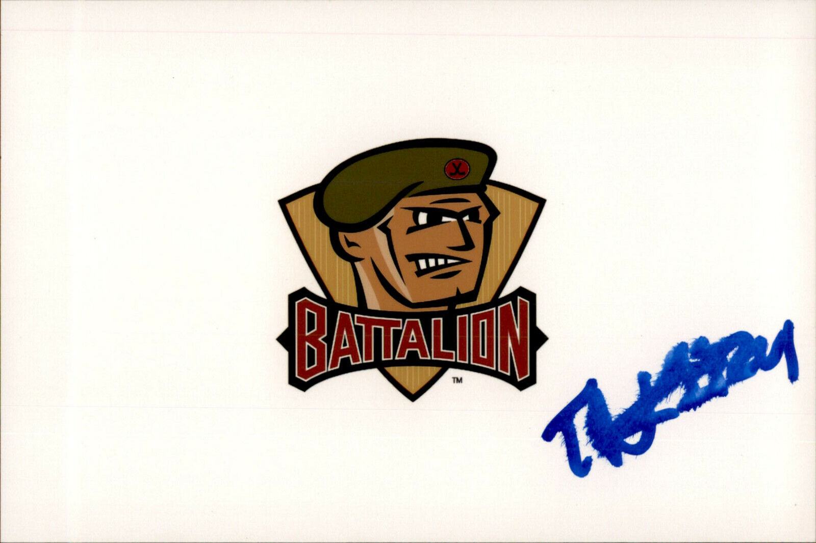 Ty Nelson SIGNED autographed 4x6 Photo Poster painting NORTH BAY BATTALION - SMUDGED