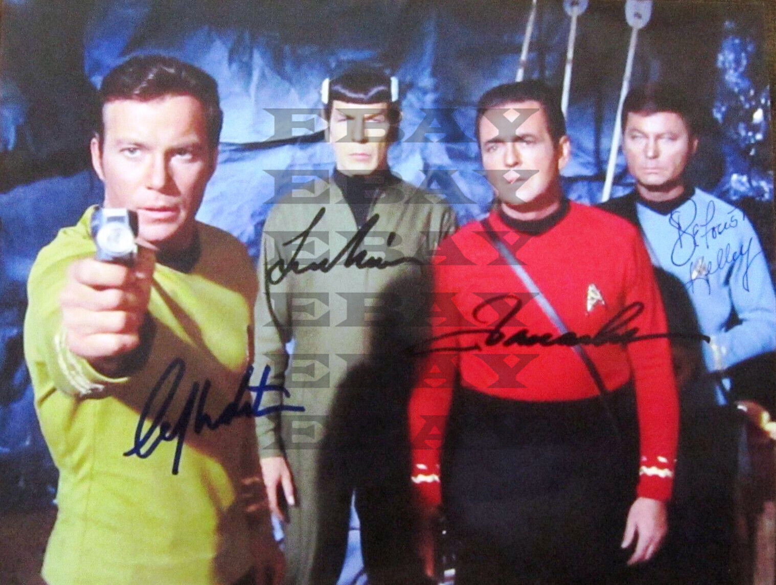 William Shatner Leonard Nimoy Kelley Doohan Star Trek Signed REPRINT