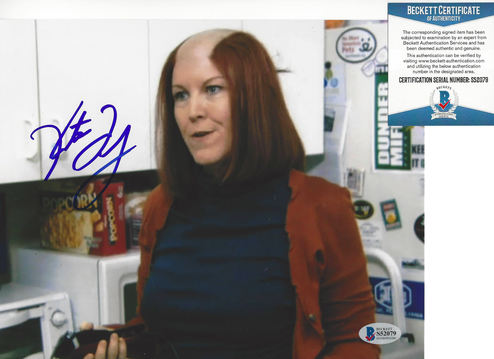 KATE FLANNERY SIGNED 'THE OFFICE' MEREDITH 8X10 Photo Poster painting 1 ACTRESS BECKETT COA BAS