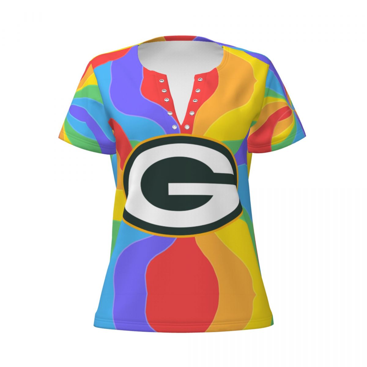 Green Bay Packers Pride Women's V-Neck T-Shirt