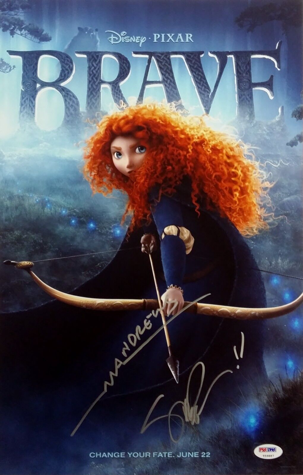 Mark Andrews Steve Purcell SIGNED DISNEY'S BRAVE 12X18 Photo Poster painting PSA DNA COA A