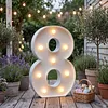 70cm LED Number Figure Light Easy To Assemble & Lightweight Large Lighted Number Warm Lighting & Radiant Atmosphere for Anniversary Graduation Decoration