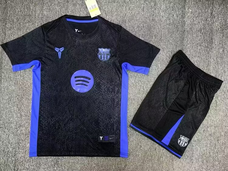 2025-26 Barcelona Special Edition Kobe Black and Purple Jersey Set - Adult Version