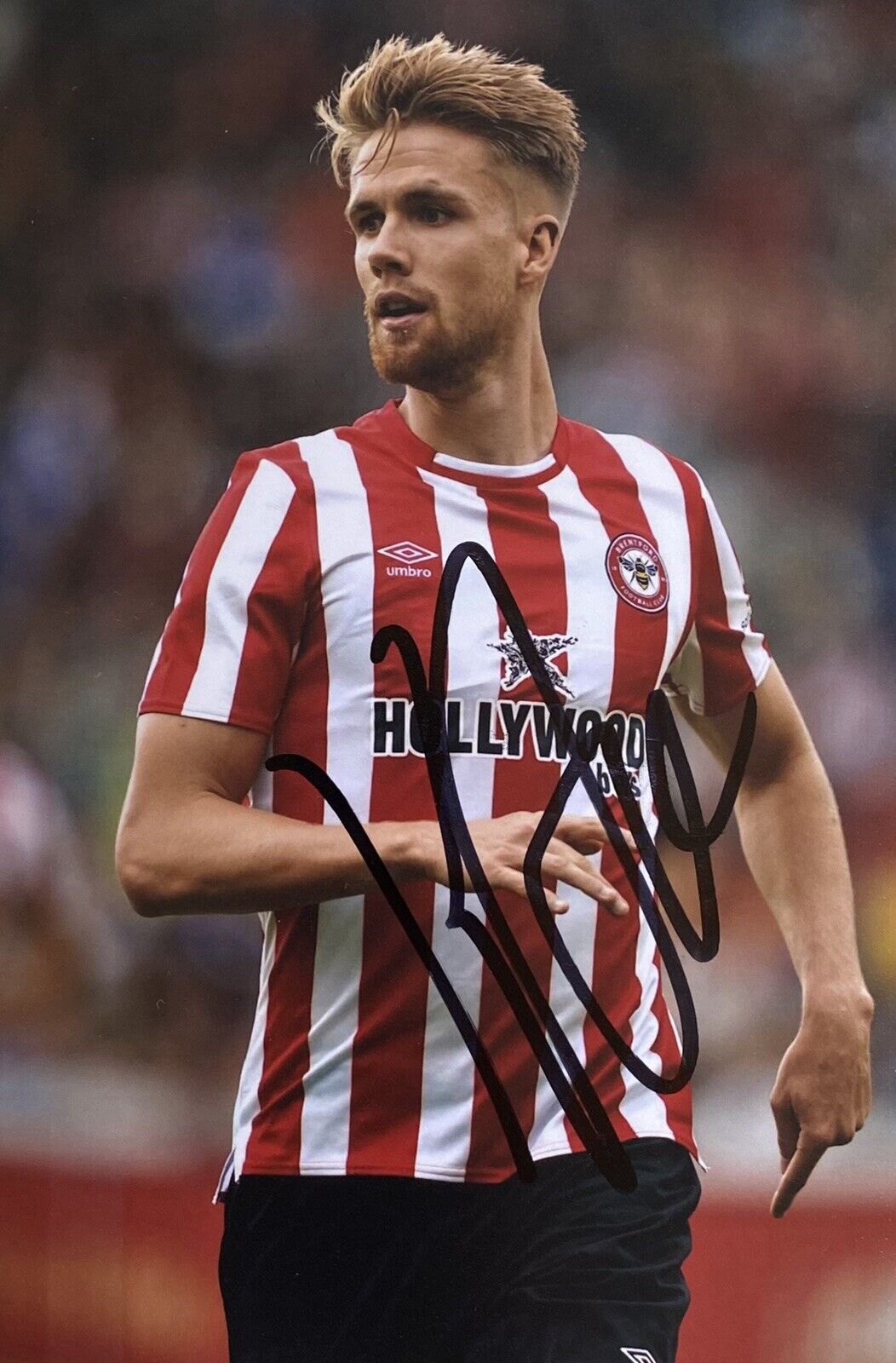 Kristoffer Ajer Genuine Hand Signed Brentford 6X4 Photo Poster painting 3