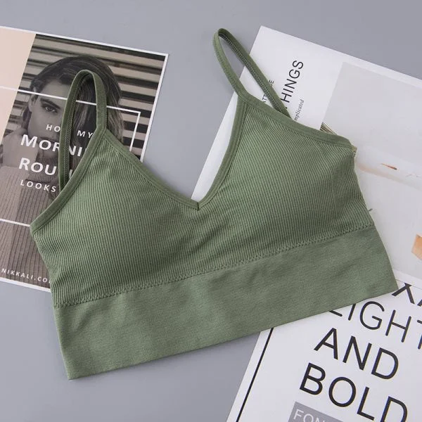 Women Tube Top Female Crop Top Push Up Bra Sport Active Bra Sexy Lingerie Fitness Seamless Underwear Brassiere Bandeau Top Tank