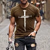 Cross Print Mens T-shirt by Inlyline