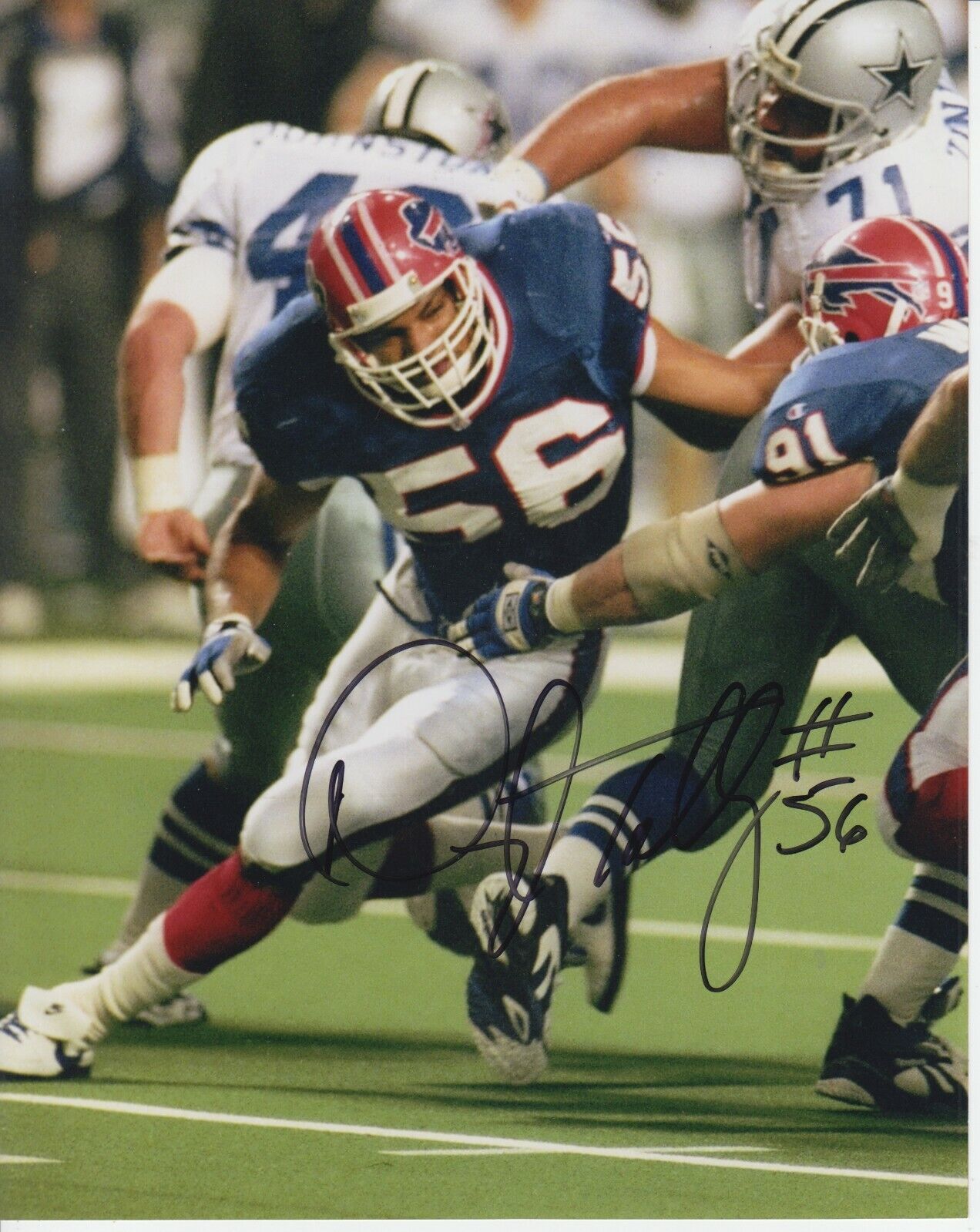 Darryl Talley #0 8x10 Signed Photo Poster painting w/ COA Buffalo Bills