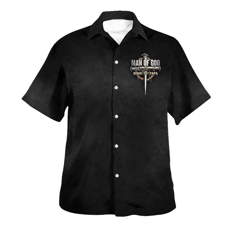 Broswear Personalized Cross Print Short Sleeve Shirt