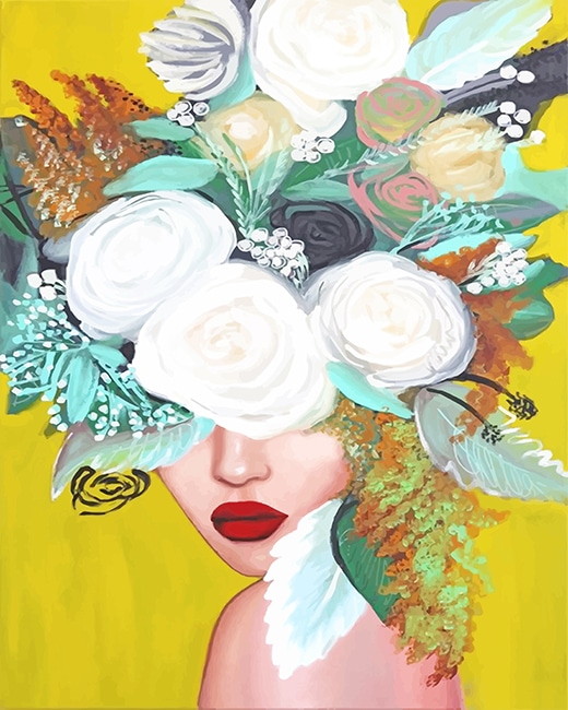 

Abstract Girl Garden Roses – Paint By Numbers - 40*50CM, 501 Original