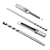 4Pcs Woodworking Square Hole Drill Bits Wood Mortising Chisel Set Mortise Chisel Bit Kits Woodworking Hole Saw Sets with Twist Drill DIY Mortising Chisel Power Tools