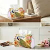 Diamond Art Tissue Box Cover DIY PU Desktop Organizer Large(Peacocks)