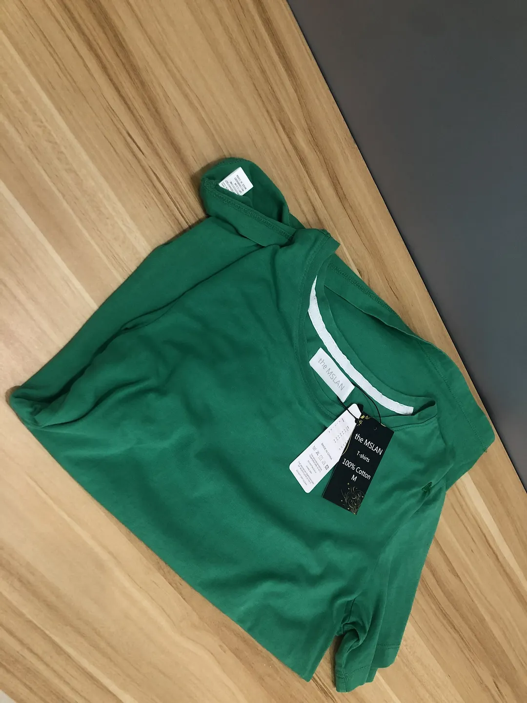 the MSLAN 100% Cotton Round Neck Short Sleeve Unisex T-Shirts -Green