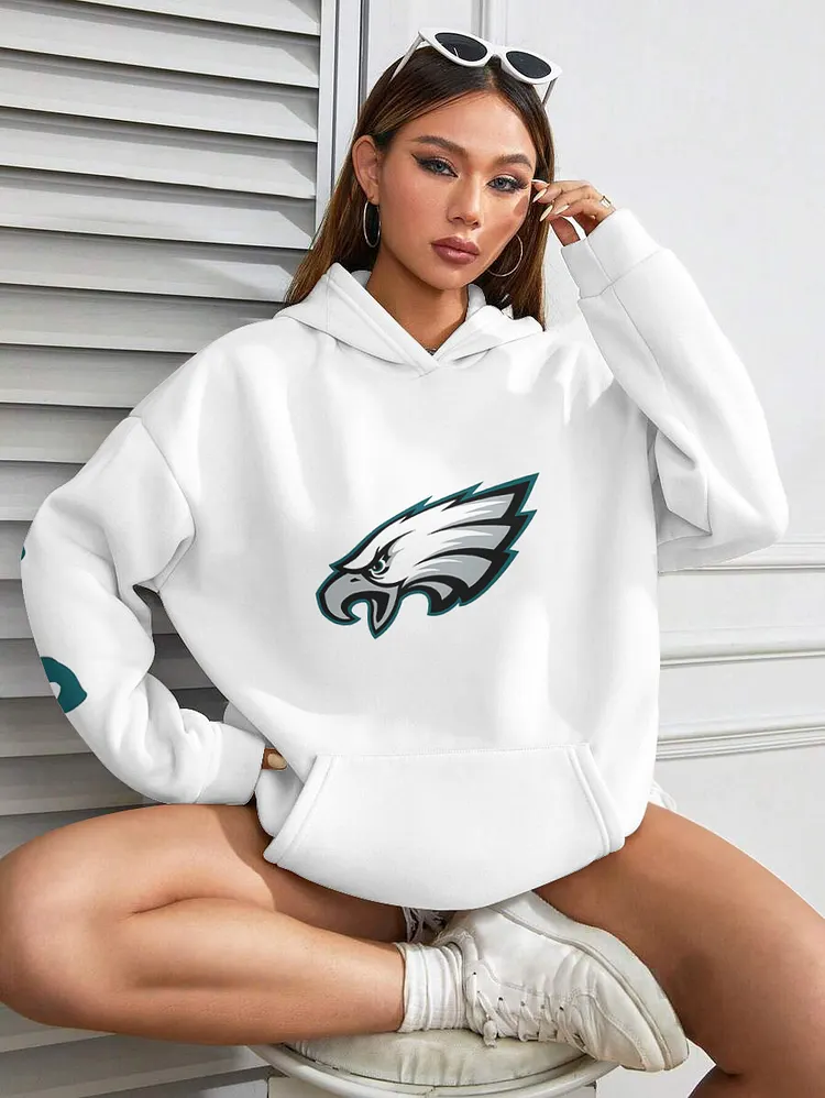 Philadelphia Eagles  Printed Hooded Pocket Pullover Hoodie
