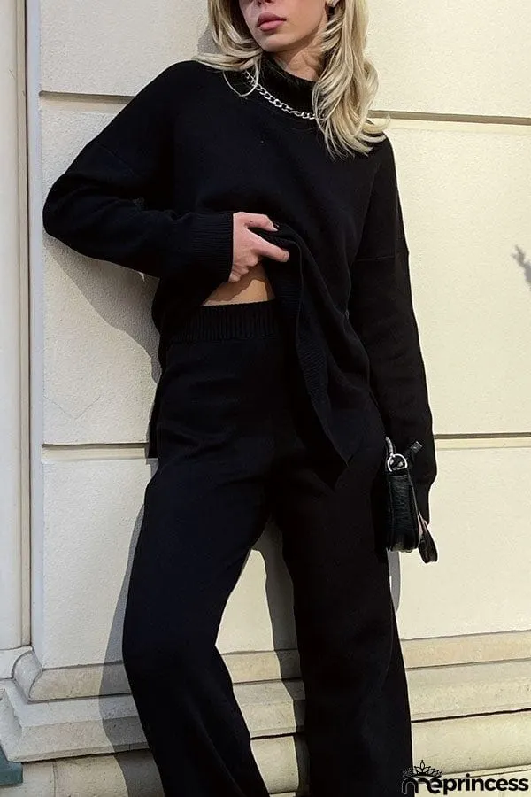 turtleneck loose knit sweater