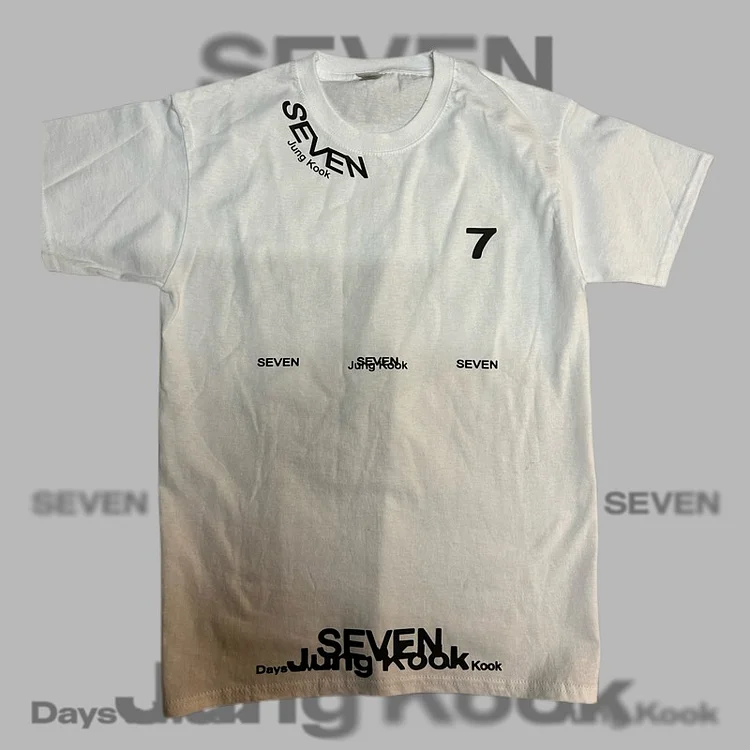 BTS Jungkook Solo Single SEVEN Cover Logo T-shirt