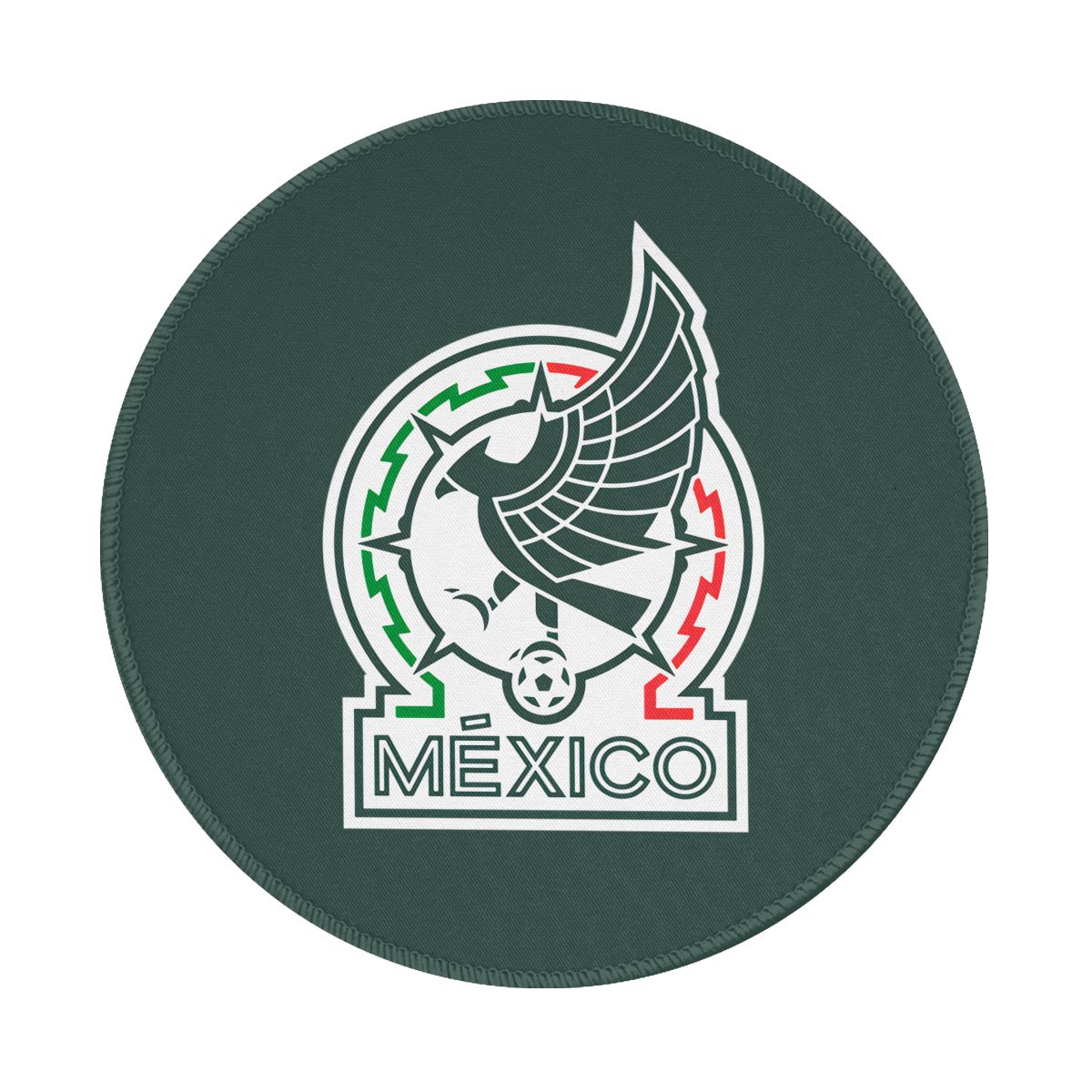 Mexico National Football Team Round Non-Slip Thick Rubber Modern Gaming Mousepad