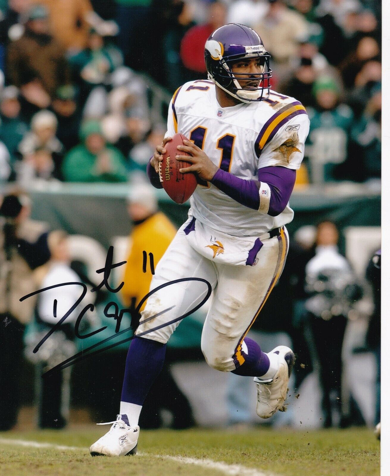 DAUNTE CULPEPPER MINNESOTA VIKINGS ACTION SIGNED 8x10