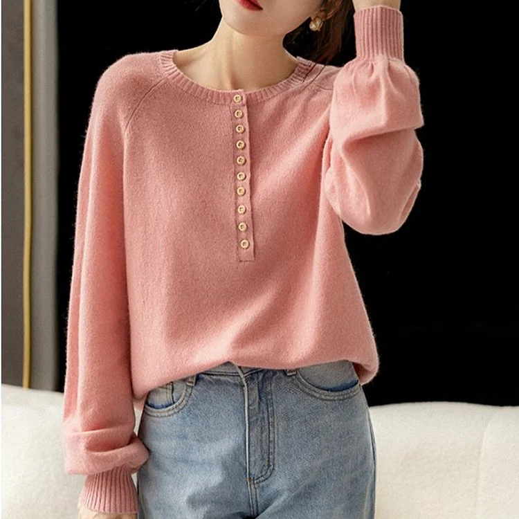 Long Sleeve Knitted Sweater QueenFunky