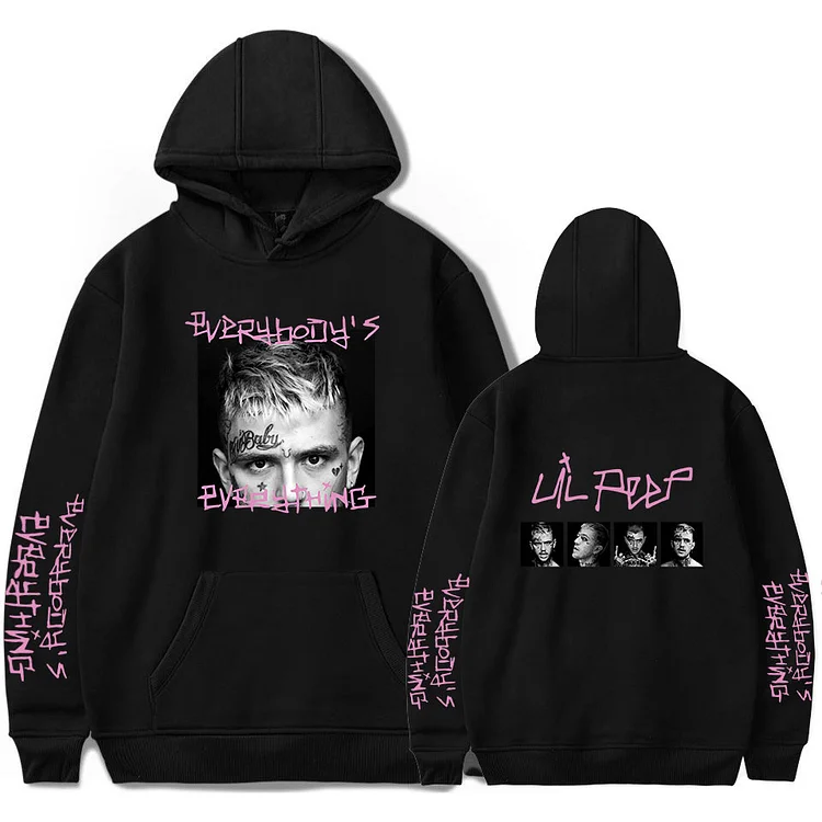 Hip Hop LilPeep Printed Hoodie Pullover Sweatshirt Streetwear at Hiphopee