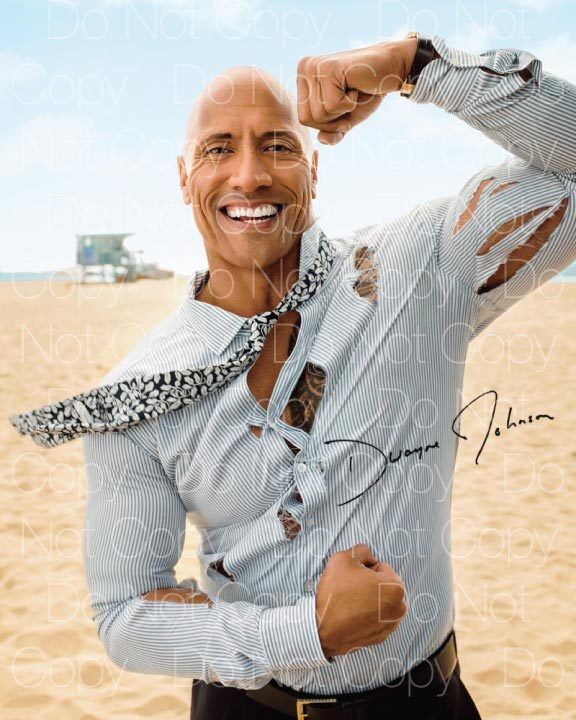 Dwayne The Rock Johnson signed autograph 8X10 Photo Poster painting picture poster RP 5